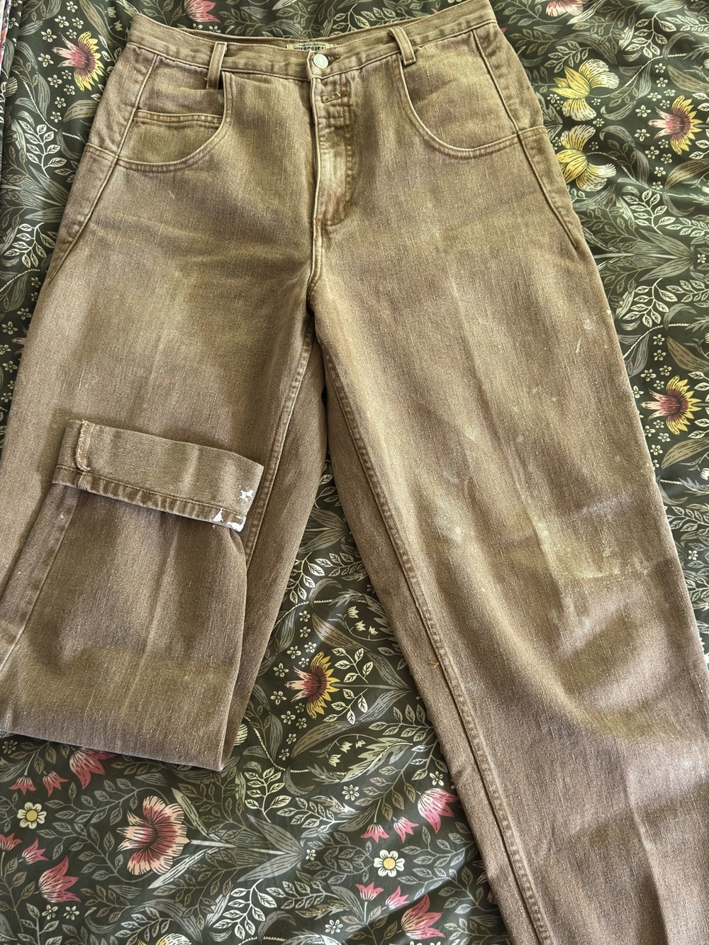 Vintage Guess Jeans Tan Carpenter-Style Denim